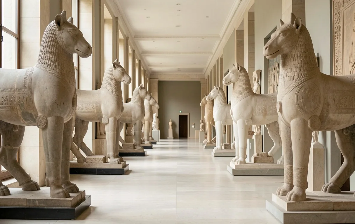 Quiet gallery atmosphere